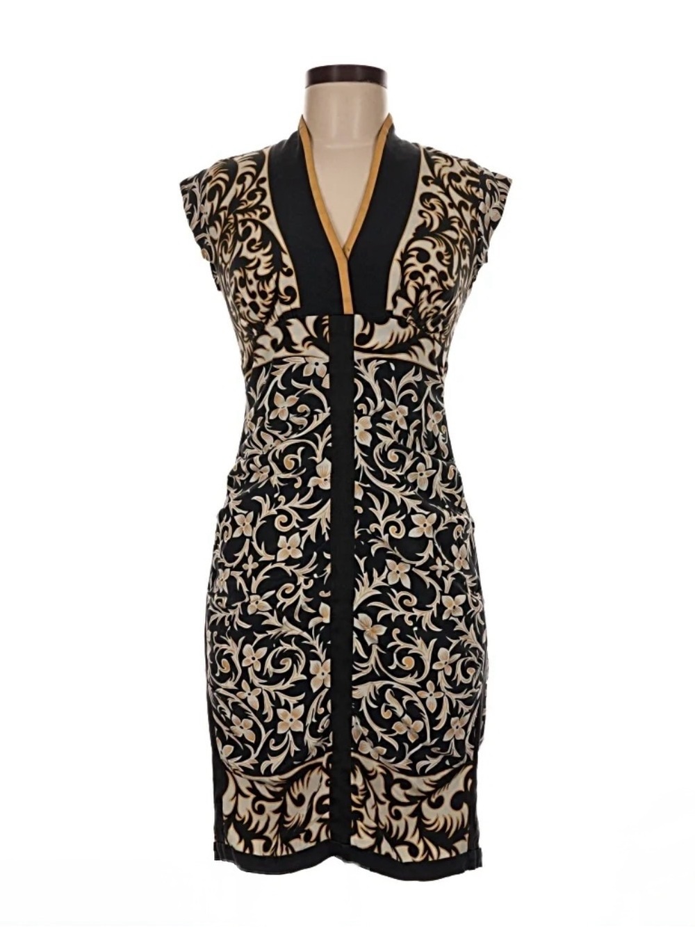 Nicole Miller Collection | Patterned V-Neck Dress, 6